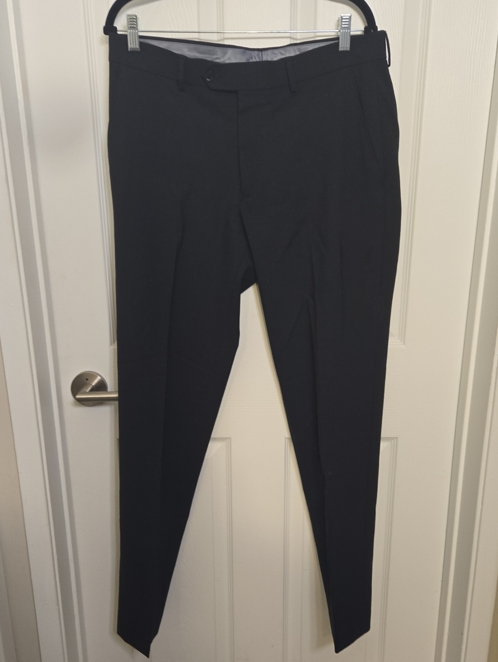 Bar III Black Slim Fit Tapered Dress Pants